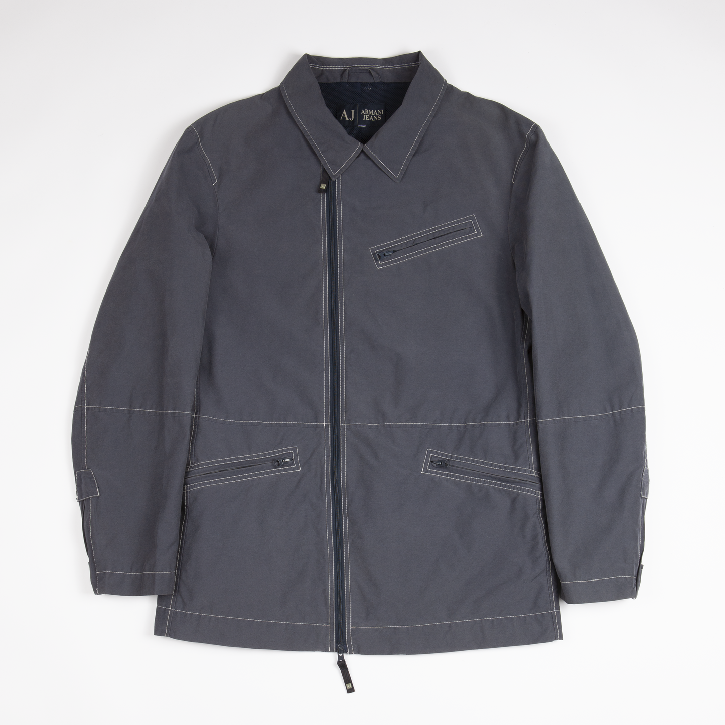 2000's Armani Jeans Asymmetrical Zip Coat