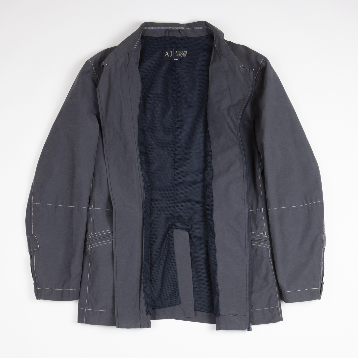 2000's Armani Jeans Asymmetrical Zip Coat