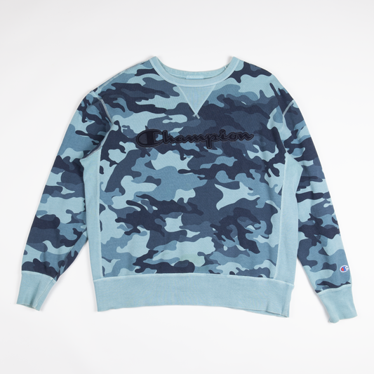 2010s Champion dyed ice camo sweatshirt